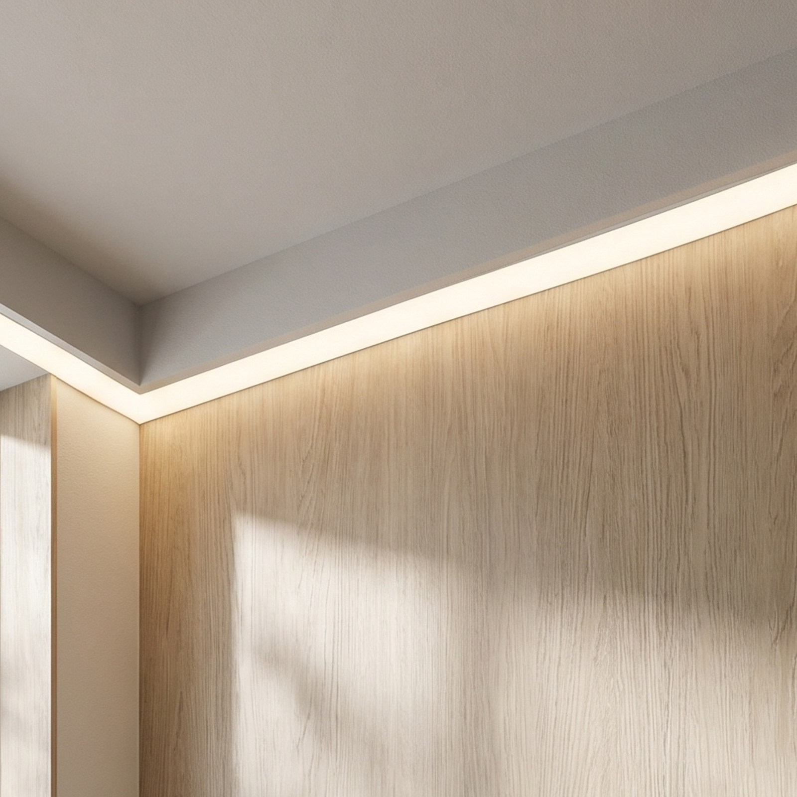 Led Strip Lights - 48インチLEDストリップライト用拡散チャンネル、半透明パネル、柔らかい光を放つ間接照明用ジェルシート（家具や階段用）