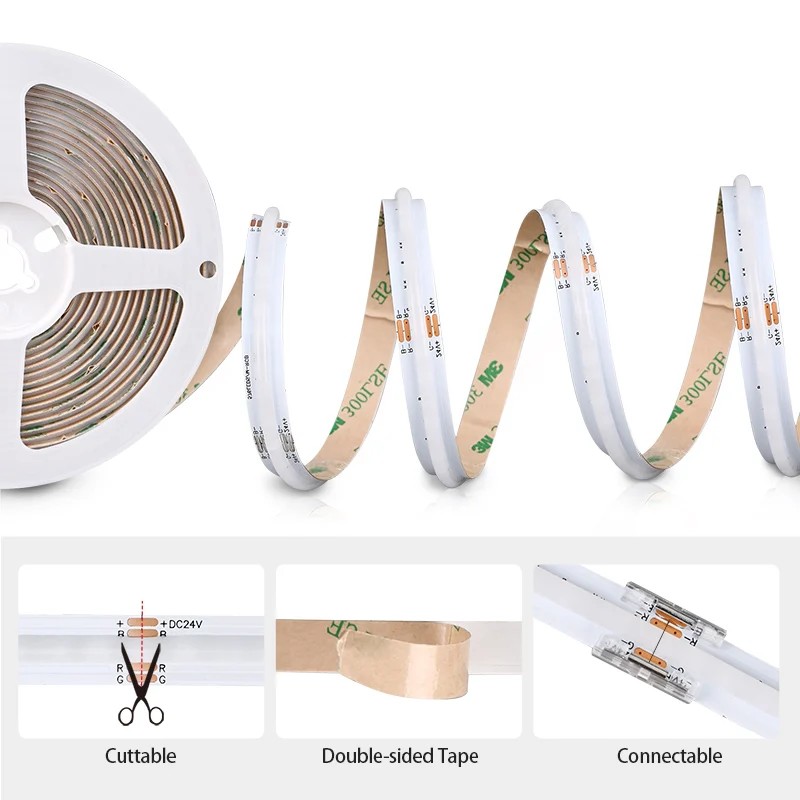 ホットセール ドットレスRGB調光可能 12v 24v 10 - Led Strip Lights のレビューと価格