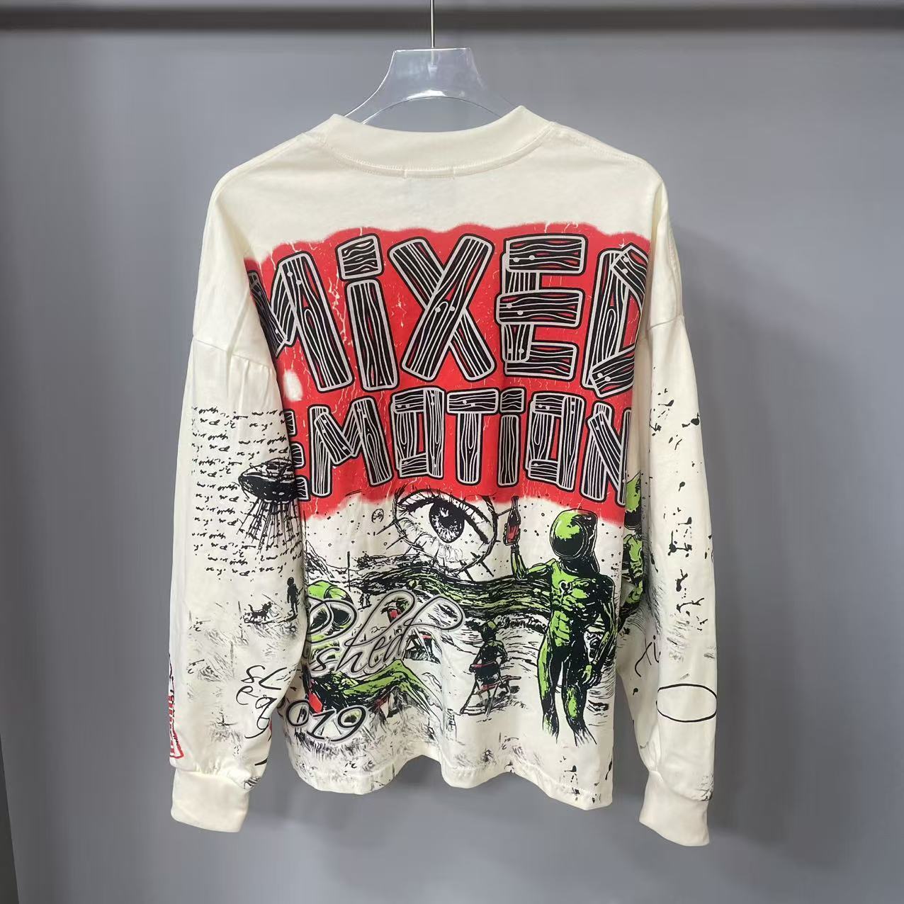 高品質デザイナー MIXED-EMOTION 長袖Tシャツ  - Wallpaper のレビューと価格