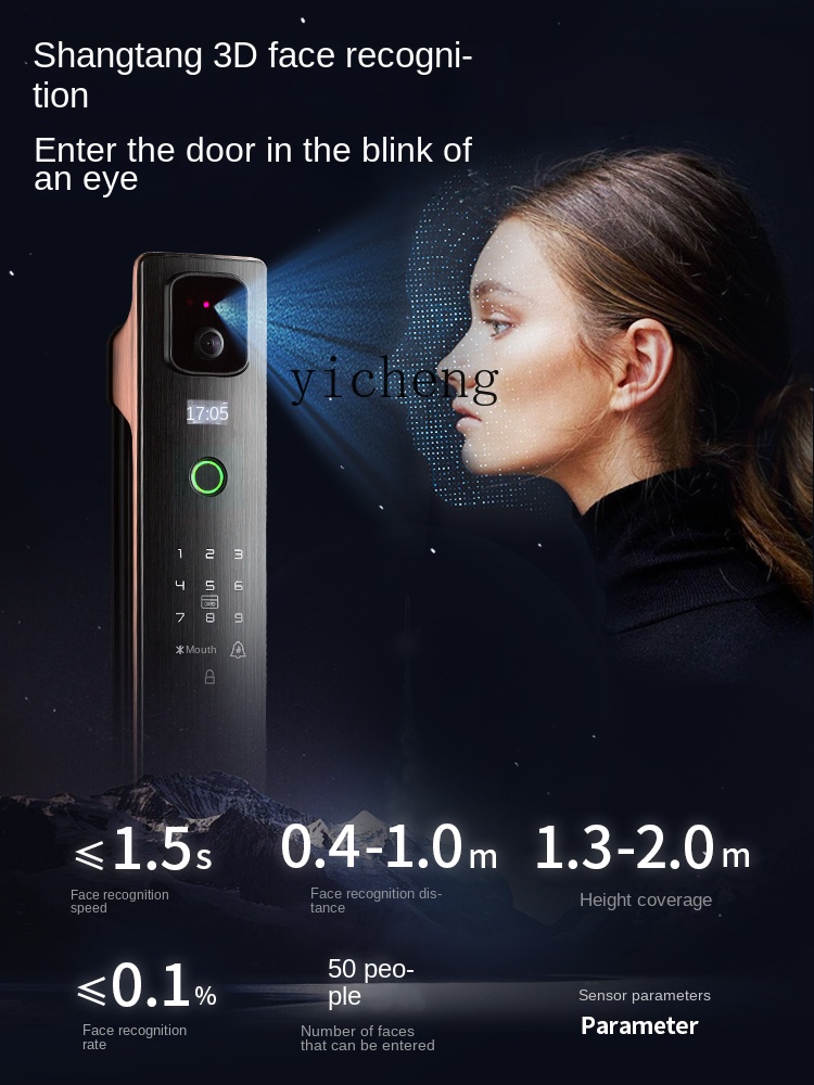 cc293d 顔認識スマートロックパスワードロック盗難防止家 - Door Lock のレビューと価格