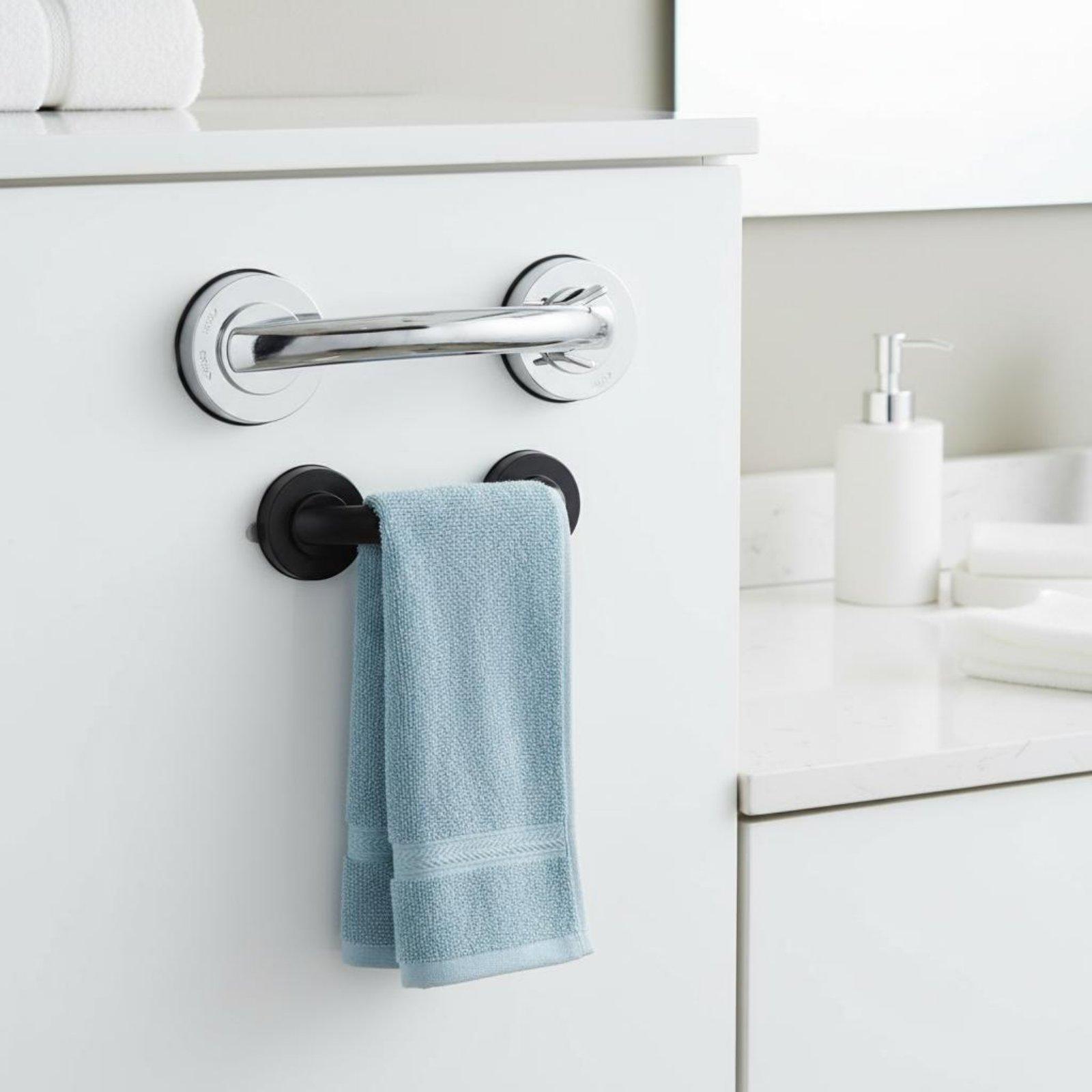 白いプラスチック製の吸盤式引き出しハンドル。ガラス製の引き戸 - Door Handle のレビューと価格