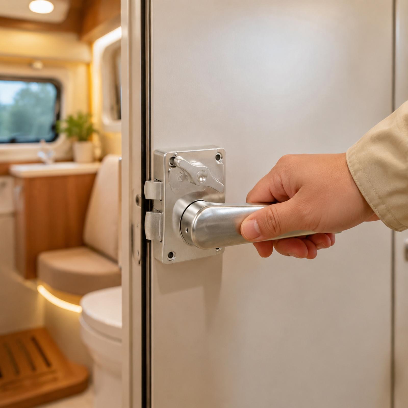 キャンピングカー用トイレドアロック。滑らかなABS製ハンドル - Door Handle のレビューと価格